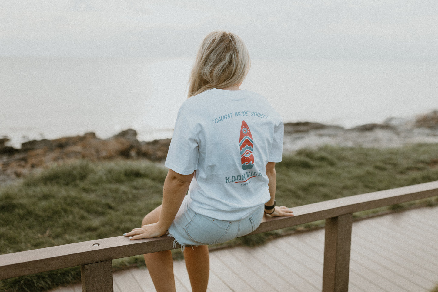 White 'Caught inside' Society S/S Tee