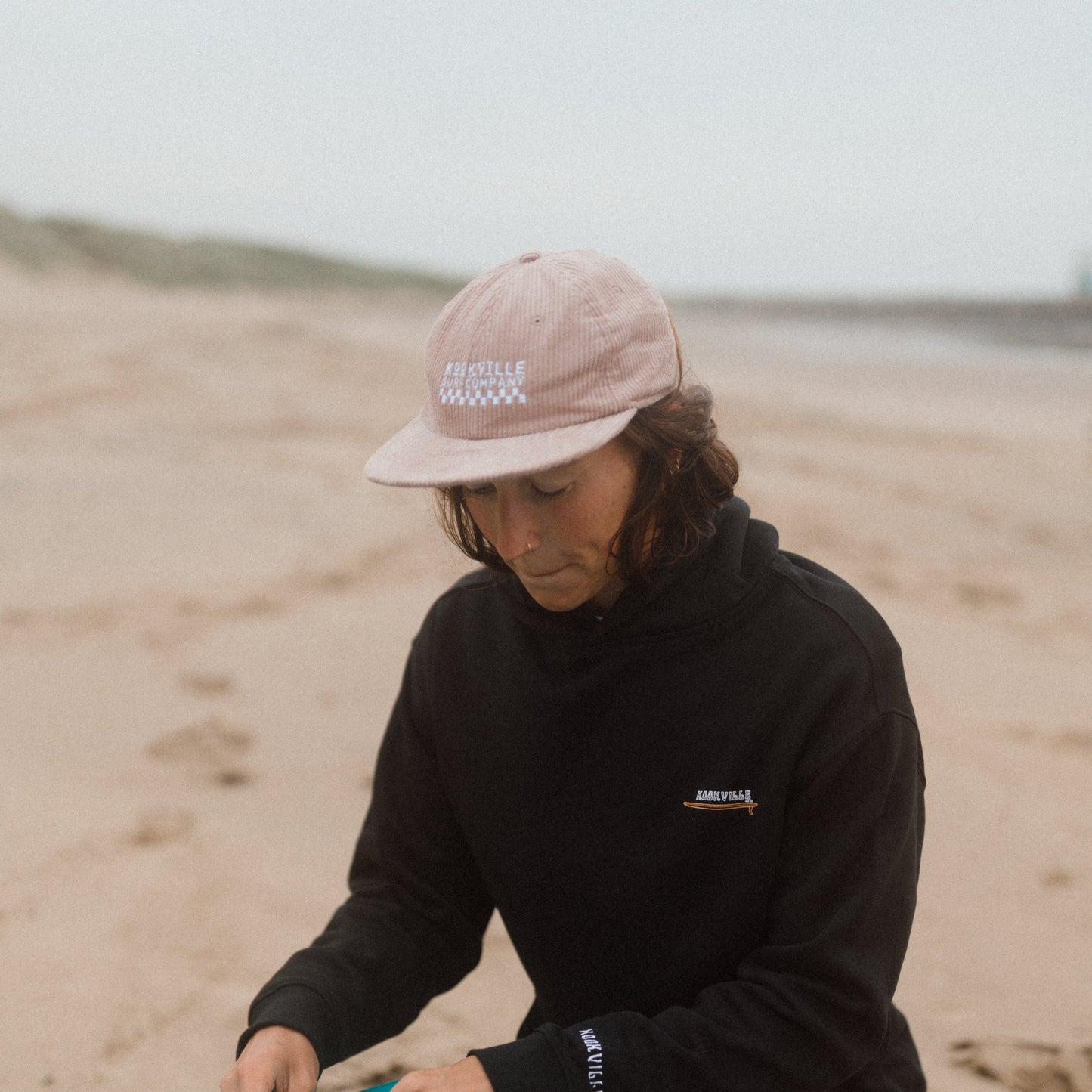 Coral Azcheck Corded Cap