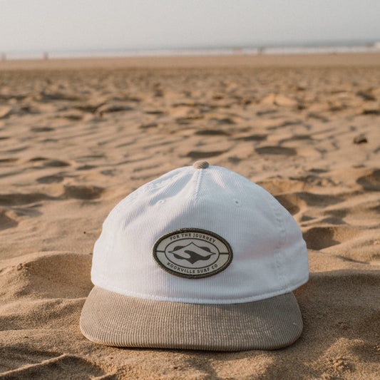 White/Eucalyptus | FTJ Two Tone Cord Cap
