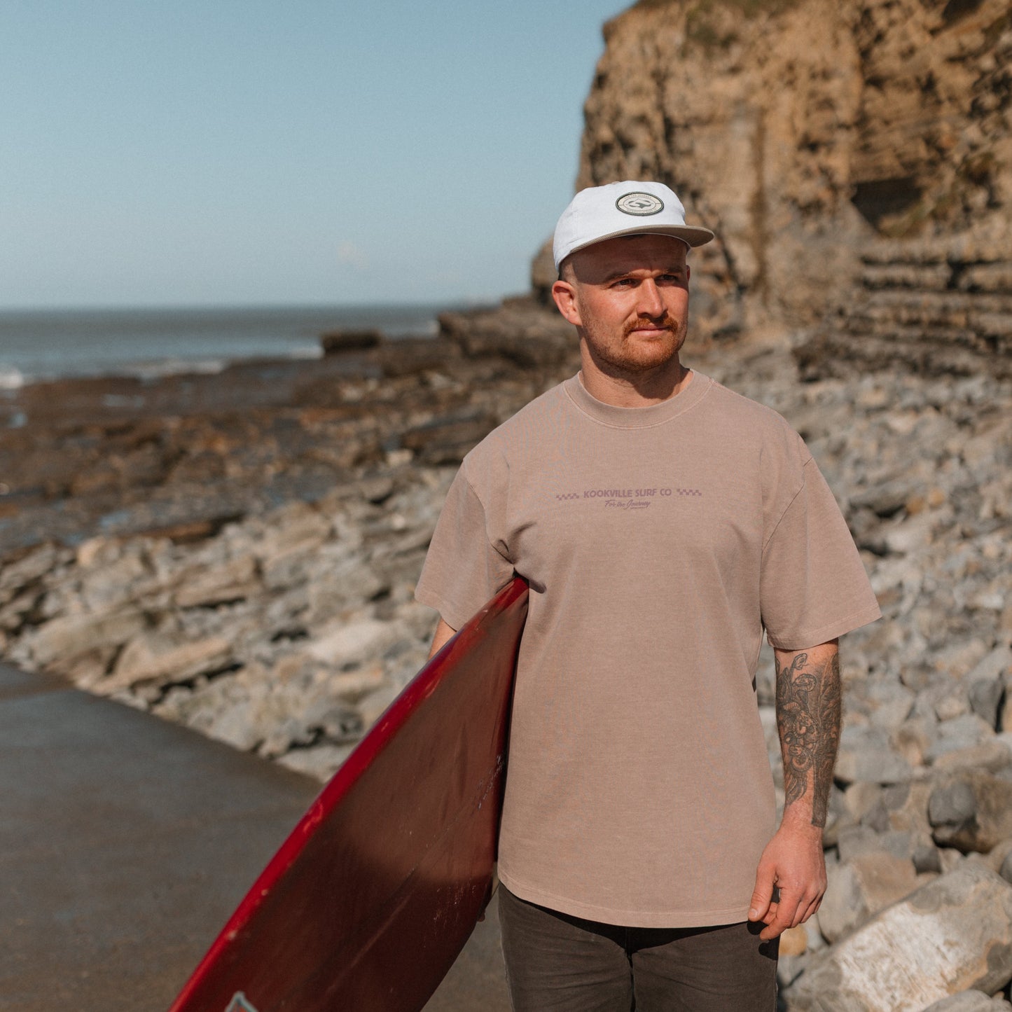 White/Eucalyptus | FTJ Two Tone Cord Cap