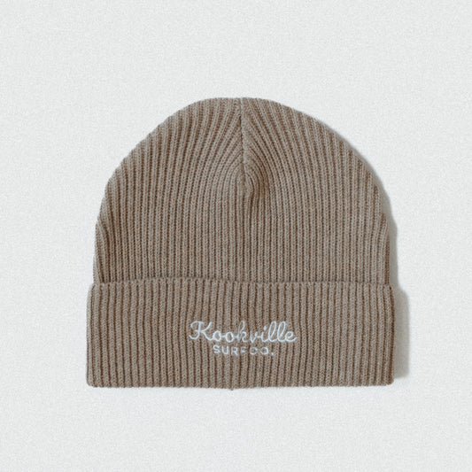 Sand | Ribbed Swirl Beanie